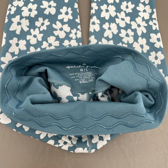 Spiritual Gangster Love Sculpt Jacquard Leggings Coastal Floral Blue Daisy M/L - Picture 5 of 8